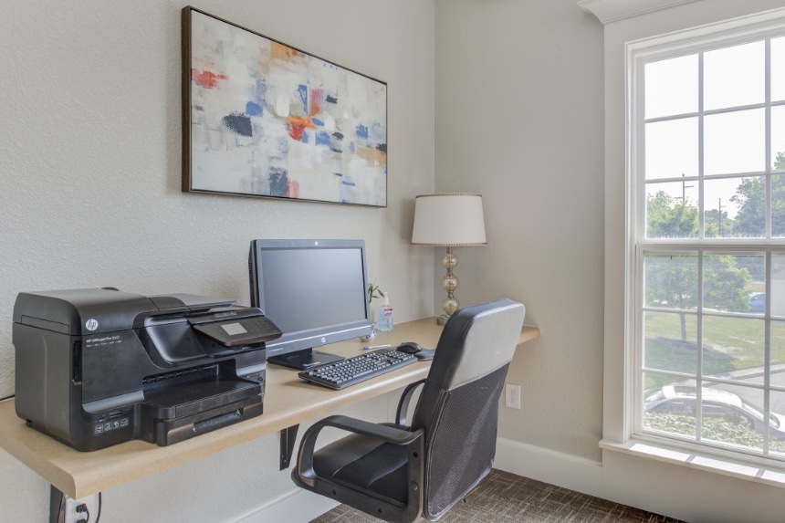 Home office in a Indianapolis apartment.